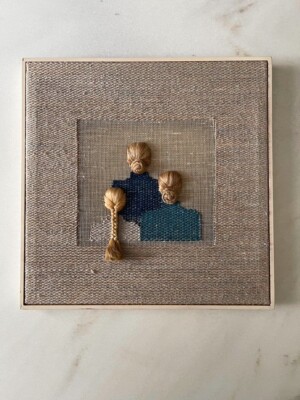 Textil Bild Three 3 Generations by Kaija Tyni Helmi Vuorelma oy Kunst