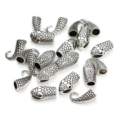 PH PandaHall 18 Ensembles Bracelet Boucles Fermoirs, 3 Styles Cuir Cordon Fin Fermoir Plat