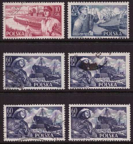 Poland 1956 Polish Merchant Navy Mi 960-61, 963