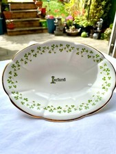 Royal Tara Fine Bone China Oval Dish In Shamrock Design