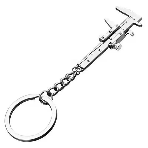 ✅ Porte Clé Mini Pied à Coulisse Poche Outil Mesure Précision Règle Accessoire - Picture 4 of 6