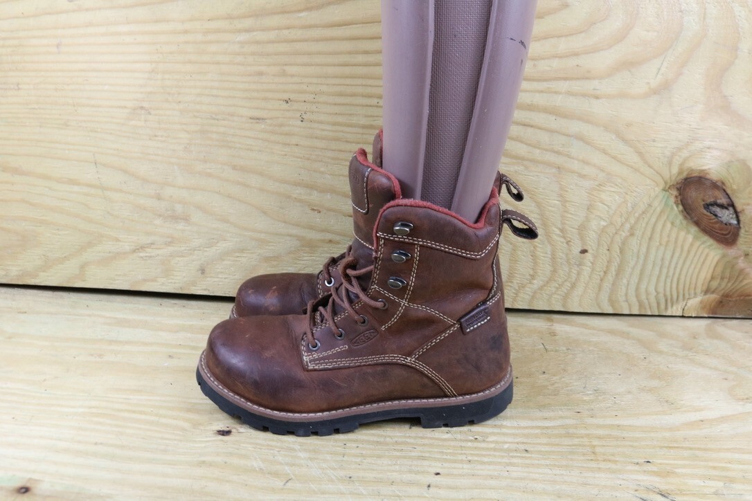 Stivali Keen Utility Donna 6M Rosso Seattle Impermeabili Punta Acciaio Lavoro Gorpcore