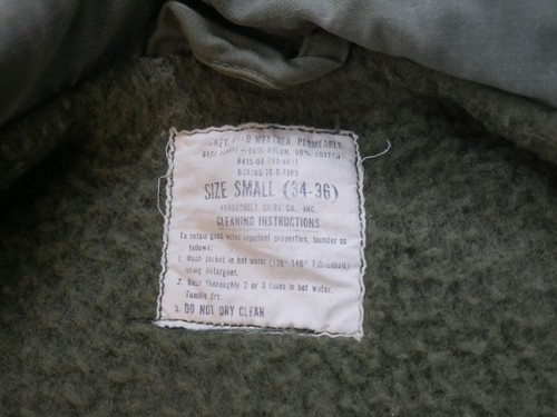 Vintage 1976 USN Navy A-Z Deck Jacket-Cold Weather-sz Small from LPH-11 109 Ship - Picture 5 of 10
