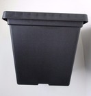 11" Black Serene Square Plastic Planters - Set of 2 - pots flower planter