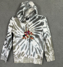 NHL Arizona Coyotes boys hoodie Gray tie dye team logo on front Large 12/14. NWT