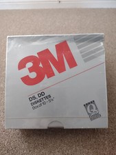 1989 Vintage 3M IBM Formatted Double Density DS DD Diskettes Box of 10 SEALED