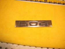 Peugeot 1979 504 Sedan Rear Deck Lid Metal 504 Silver Genuine Oem 1 Emblem Only