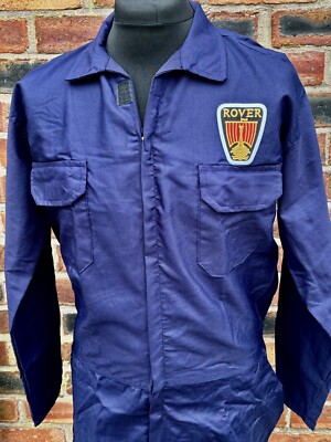 Retro Rover Emblem Reißverschluss vorne Marine Kesselanzug Polycotton Overall L 42-45'' Brustumfang