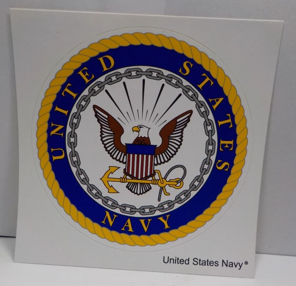 Calcomanía exterior militar de la Marina de los Estados Unidos para autos o camiones 5 x 5 pulgadas Foto 2 de 3