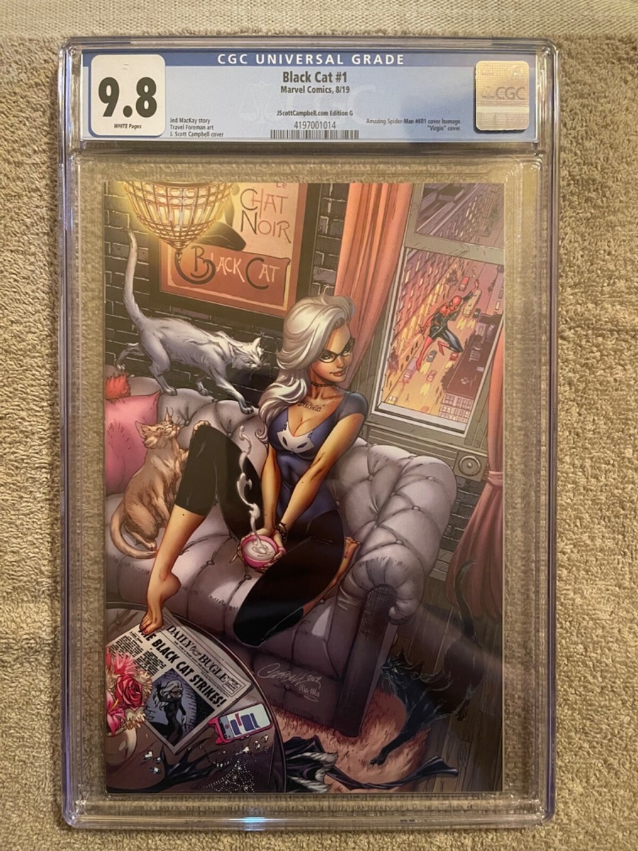 Black Cat # 1 , CGC 9.8 , Ltd Virgin Variant G , J Scott
