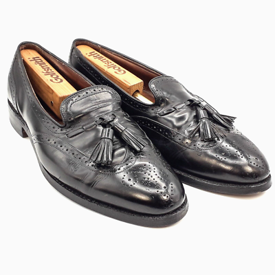 Allen Edmonds Men’s Size 11D Black Auburn Wingtip Tassel Loafer s-l400.jpg main image 4