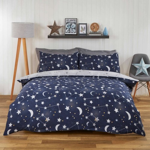 Dreamscene Moon Stars Galaxy Duvet 