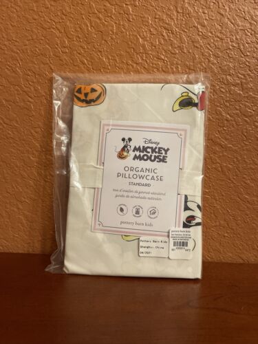 One Pottery Barn Kids Organic Cotton Disney Mickey Mouse Halloween Pillowcase - Picture 1 of 1