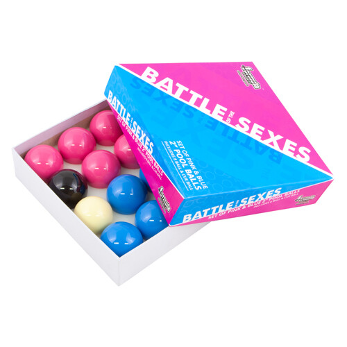 Battle of the Sexes Blue and Pink Pool Snooker Billiard Table