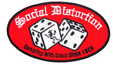 Social Distortion Gambling With Souls Since 1979 iron On Patch 4 7/8"X 2 7/8"