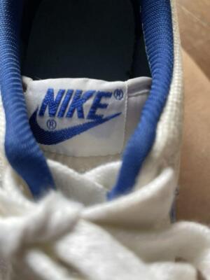 Nike Bruin Canvas White x Blue US7 Original 80s Vintage Deadstock 