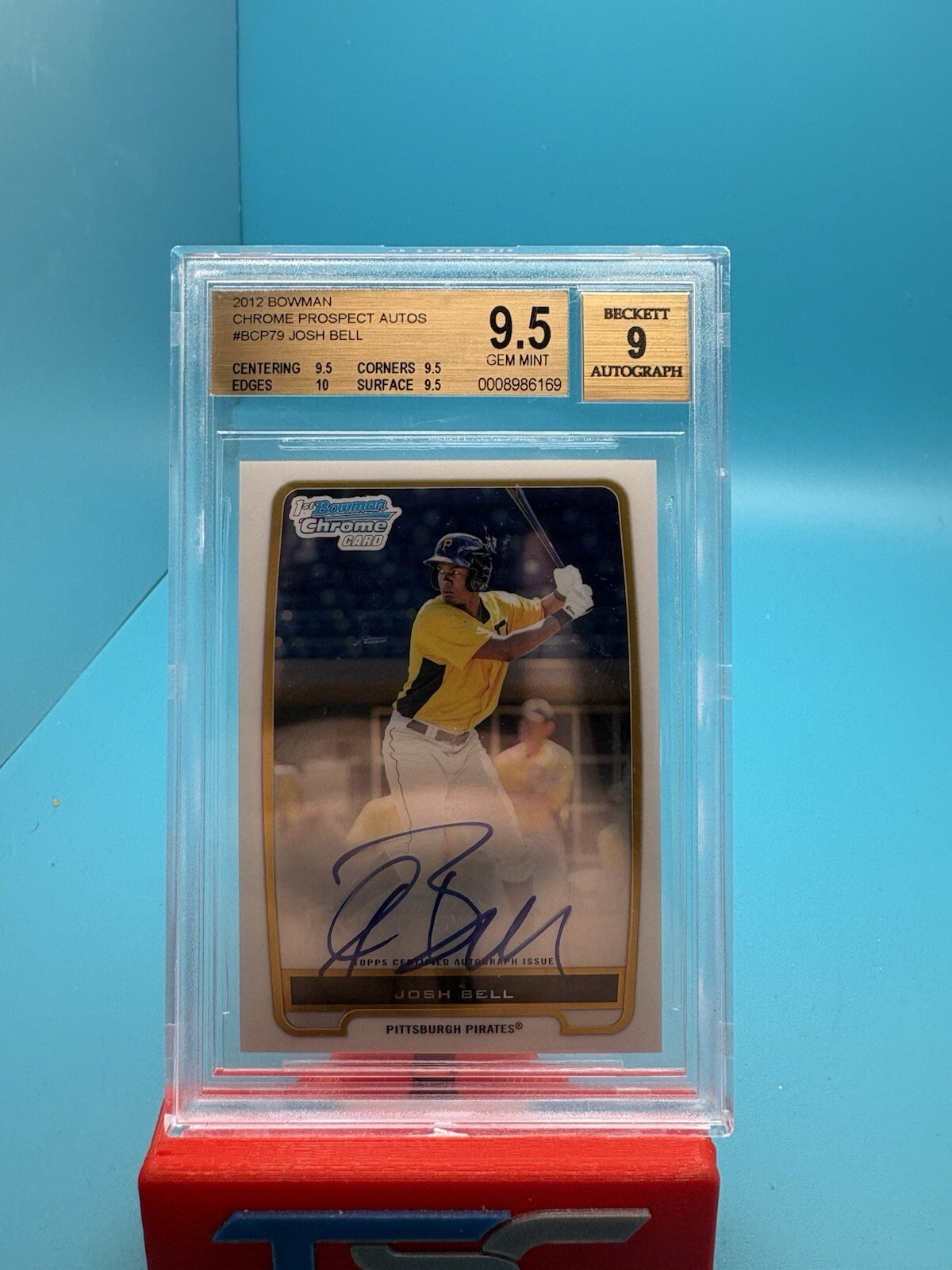 2012 Bowman Chrome Josh Bell Prospect Auto BGS 9.5