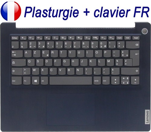 Plasturgie Argenté + Clavier Français AZERTY pour LENOVO IdeaPad C340