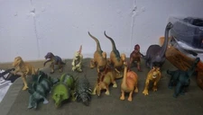 90's Lot of 14 Dinosaurs T Rex Triceratops Stegasaurus Velocoraptor Ankylo Apat
