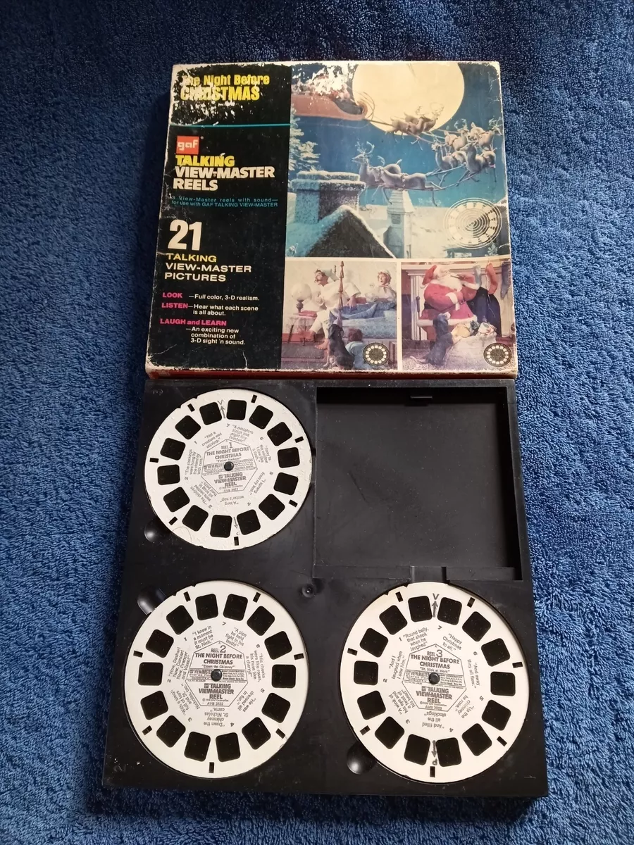 The Night Before Christmas Vtg GAF 3-D Talking View Master Reels Set NO  Booklet