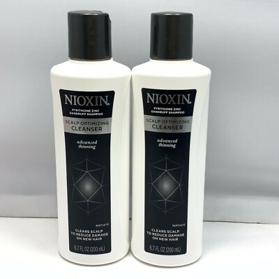 Nioxin Scalp Optimizing Cleanser Advanced Thinning 6.7oz/200ml New; LOT OF 2