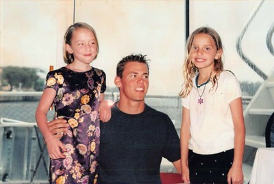 Color Photo Family Handsome Man Children Pretty Girl Girls