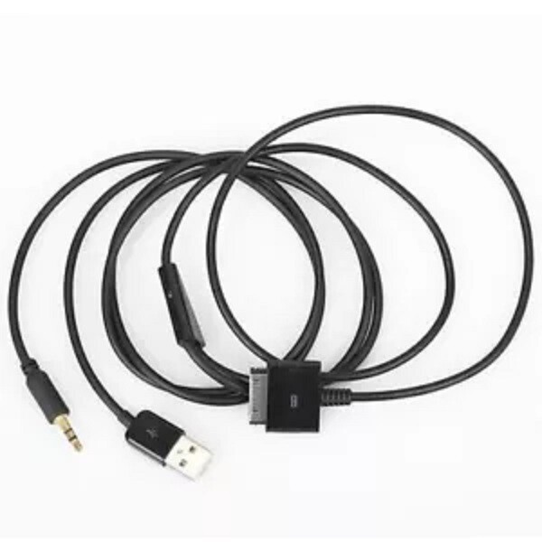 JIMAT 30 Pin To AUX USB, Dock Connector To 3.5mm Jack Audio AUX-in Car Stereo Auxiliary Cable | Data Sync Transfer & Charging | Compatible For IPod IPhone 3 4 4S IPad 2 3 - Foto 10