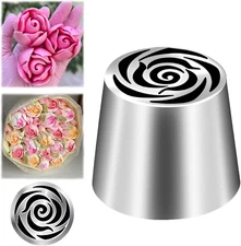 Extra Large Russian Piping Tip Flower Floral Icing Nozzles for Cake Decorating, 