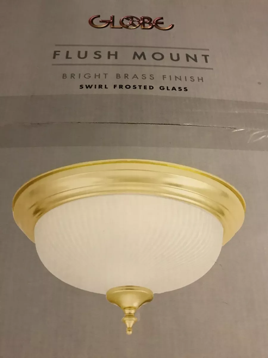 Polished brass flush on sale mount ceiling light