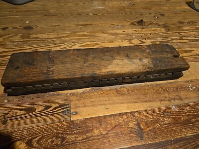 OLD 5th GENERATION FAMILY ANTIQUE PRIMITIVE WOOD CIGAR MOLD PRESS 20 TUBES 