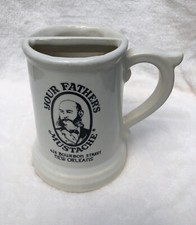 YOUR FATHER'S MUSTACHE Bourbon St New Orleans Vintage Ceramic Barber Shaving Mug