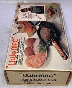 Dominion Hamilton Beach Little MAC 60 Second Black Fast Cooker Burger Machine