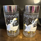 VINTAGE Anchor Hocking Salt and Pepper Shakers Farm Country Ducks  4 3/4" TALL