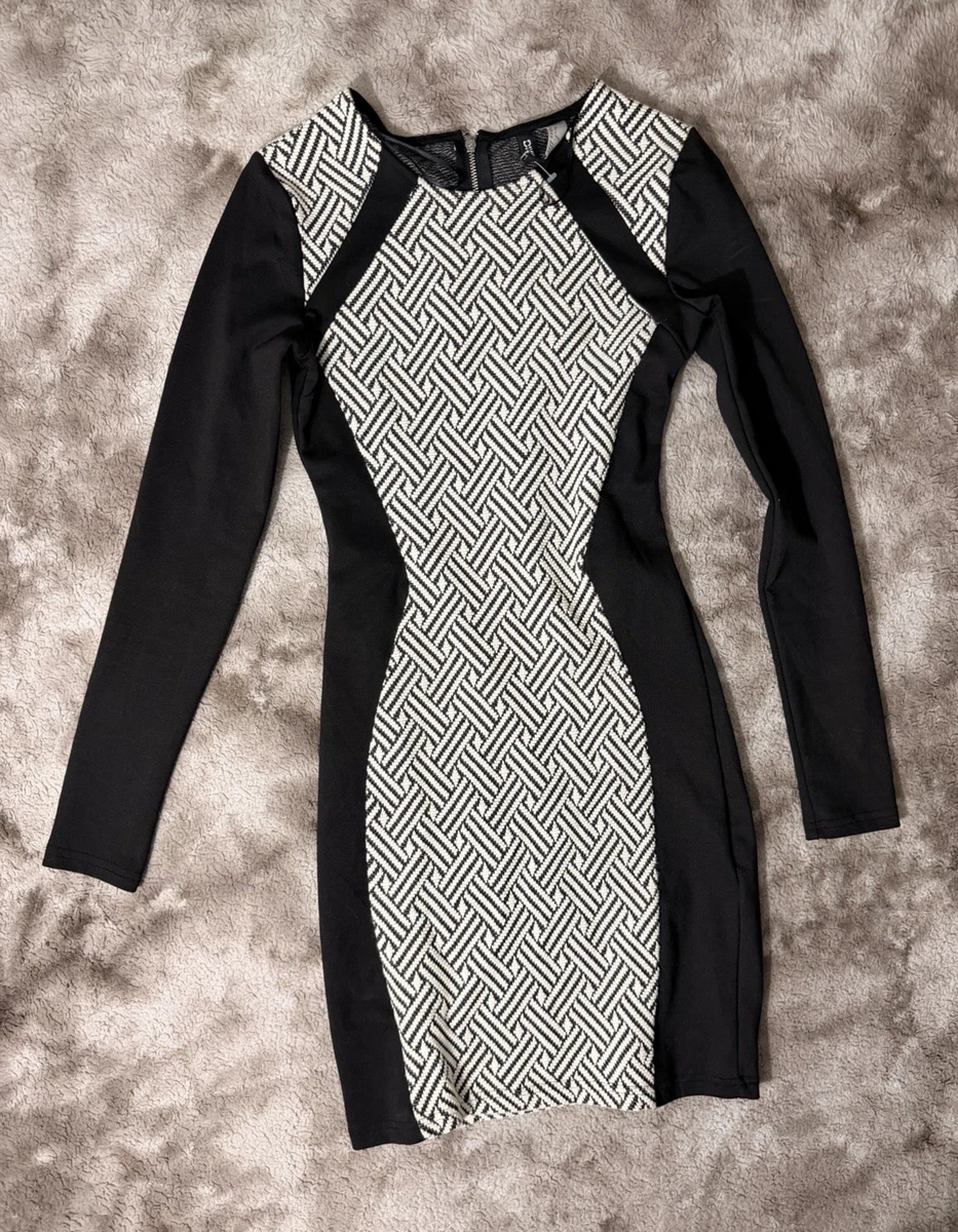 h&m divided dress black and white & Long Sleeve Button Down Shirt Women's Sz 12 NWT Divided by H&M Black &