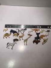 Assorted Lot 22 Plastic Animals Safari Zoo Jungle Toys Vintage Hong Kong