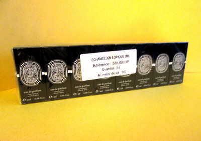 SET 24 OUD PALAO DIPTYQUE EAU DE PARFUM SAMPLES 2 ML 0.06 OZ EACH SEALED LOT 5G