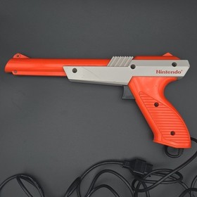 Nintendo Zapper Light Gun Orange Gray Wired Controller for NES 1985