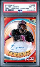2025 Topps Finest Finest Moments Auto Orange Refractor Elly de La Cruz 25/25