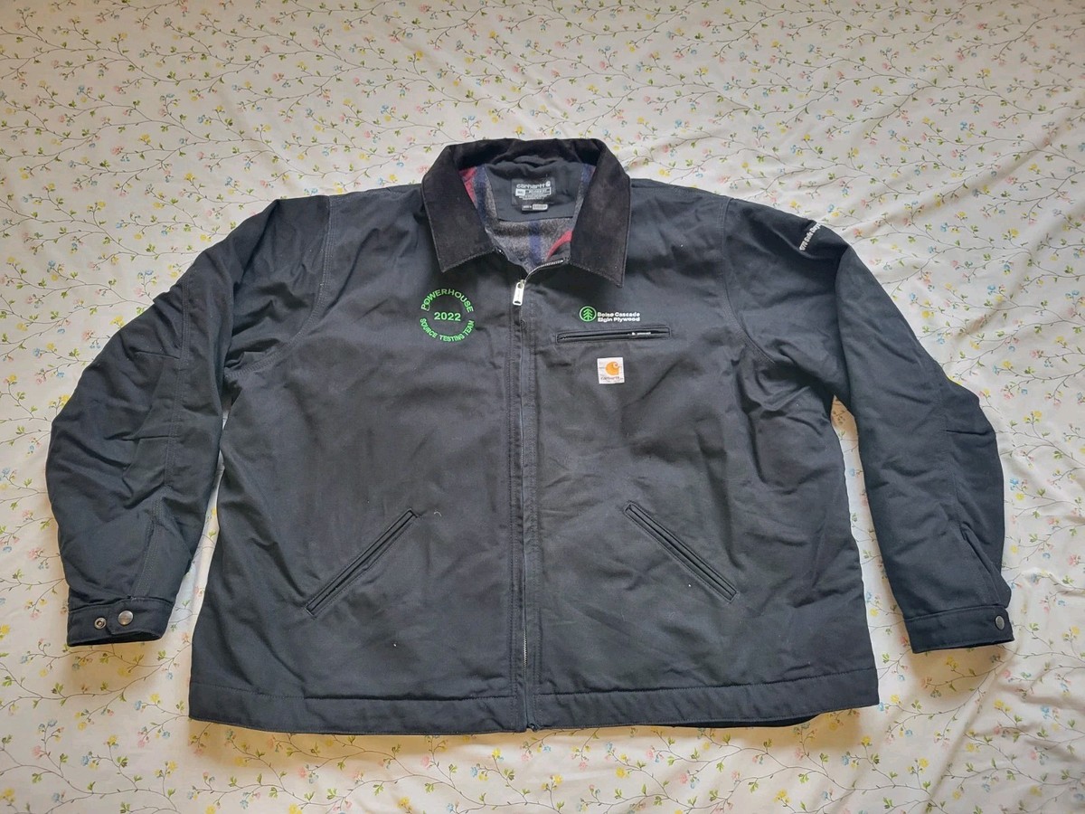 Carhartt Detroit Jacket Black Zip Blanket Lined OJ3828-M Men's