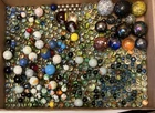 4kg - Vintage Glass Marbles Milk Glass Iridescent Cats Eye Assortment Joblot