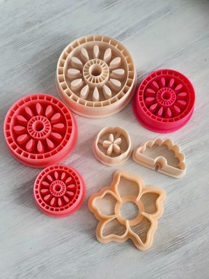 Polymer Clay Cutters Ausstecher Ausstechform Fimo Boho  7 Stück wie NEU