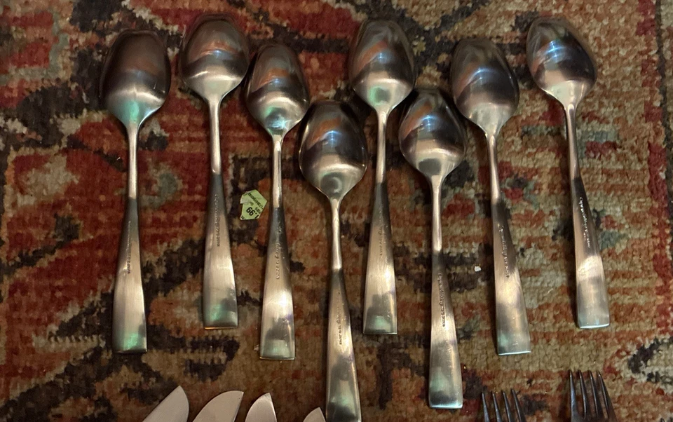 复古 Supreme Cutlery 18-8 日本 DESTINY Towle 不锈钢餐具 批量 32 件 — 第 3/4 张图片