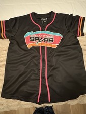 San Antonio Spurs Black Baseball Style size XL Originals Fiesta