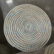 Set of 4 Braided Seat Cushions / Placemats Ro...