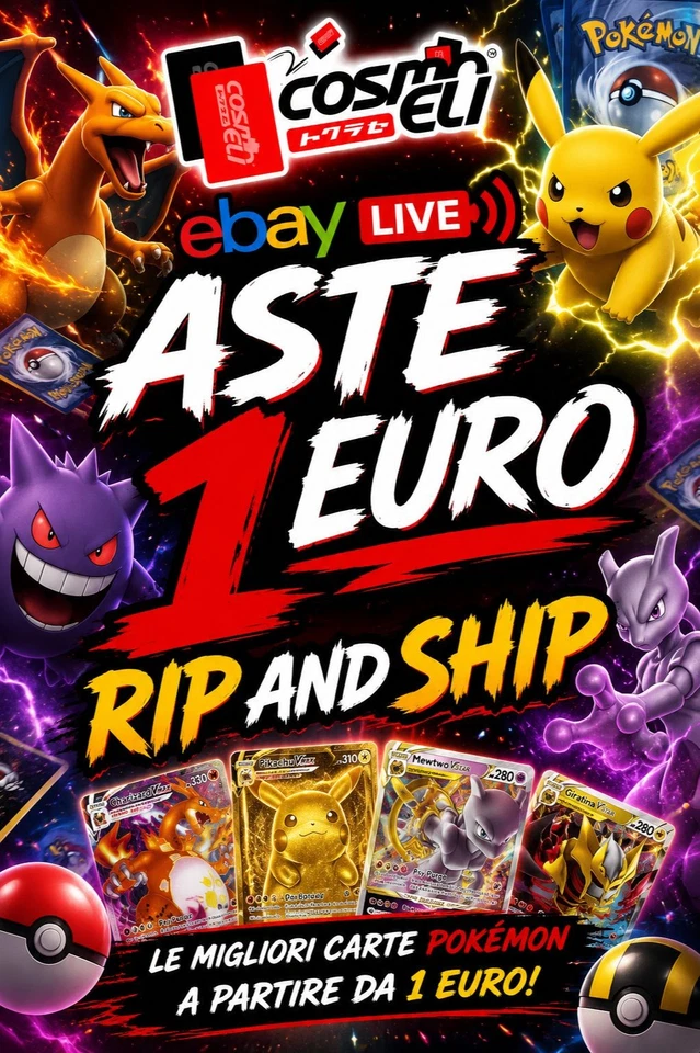 TUTTO POKEMON!!! ASTE 1 EURO E RIP & SHIP!!!!🔥🔥🔥
