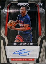 2024-25 Panini Select - Rookie Signatures Basketball Bub Carrington #RS-BUB NM