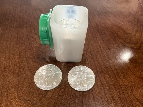 2016 American Silver Eagle 1 oz $1  Roll Twenty 20 BU Coins in Mint Tube