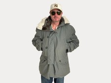 Authentic 1982 US Air Force N-3B Flight Jacket Parka — Extreme Cold Weather — Si