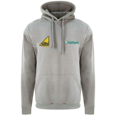 Vaillant Gas Safe Hoodie Professional Plumber Boiler Fitter Uniform Grey