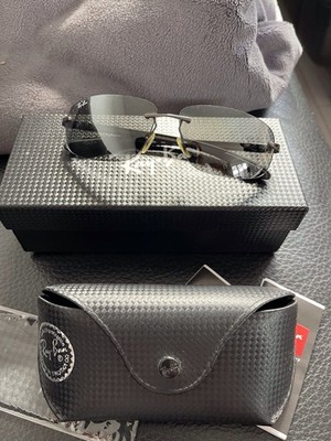 Ray Ban Sonnenbrille Schwarz Unisex mit Etui Top Tech